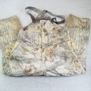VTG Duxbak Overalls Mens Extra Large Realtree Camo Insulated Hunting Bibs 90s